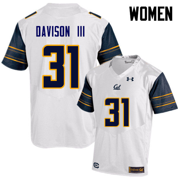 Women #31 Raymond Davison III Cal Bears (California Golden Bears College) Football Jerseys Sale-Whit